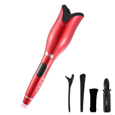 Ondulător de păr Fier de ondulat automat Încălzire electrică din ceramică Afișaj cu cristale lichide Ondul rotativ Styler Fier de ondulat magic pentru păr