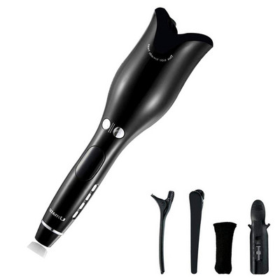 Ondulător de păr Fier de ondulat automat Încălzire electrică din ceramică Afișaj cu cristale lichide Ondul rotativ Styler Fier de ondulat magic pentru păr