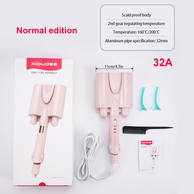 Hajcsavaró hármas hordók kerámia hajsütővas nagy hullám mély hullámos sín tojástekercsek elektromos gyors, automatikus hajformázó eszközök