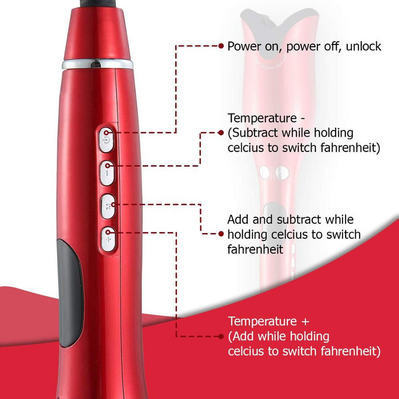 Automatinis garbanojimo lygintuvas Profesionalus plaukų formavimo įrankis Automatinis besisukantis garbanojimo lazdelė Moterims greito formavimo suktukas N Curl 1 plaukų suktukas