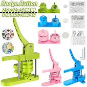 DIY set znački za pribadače, stroj za prešanje gumba, 25+32+58 MM komplet stroja za izradu gumba za značke s 300 komada dijelova za gumbe+kružni rezač+3 kalupa