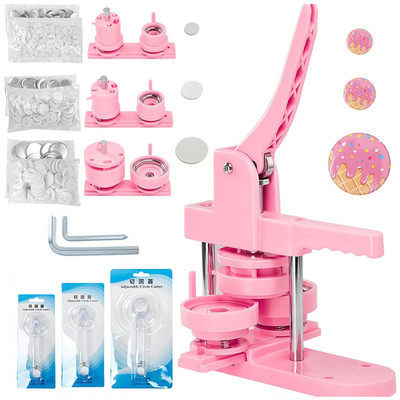 DIY set znački za pribadače, stroj za prešanje gumba, 25+32+58 MM komplet stroja za izradu gumba za značke s 300 komada dijelova za gumbe+kružni rezač+3 kalupa