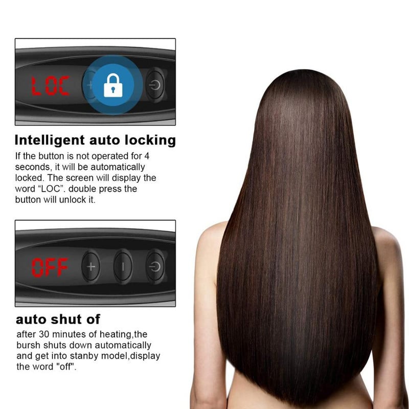 Gyors szakállhajegyenesítő Hajegyenesítő Vasalók Fésű szalon Fast Heat Hajformázó eszközök Kerámia hajkiegyenesítő kefe