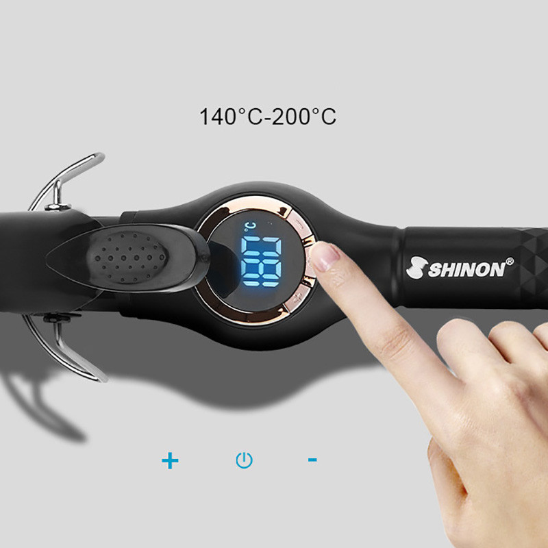SONOFLY 9/13/25 mm super tenká kulma na vlasy s keramickým LCD displejom, nastavenie teploty, profesionálny stylingový nástroj SH-8603