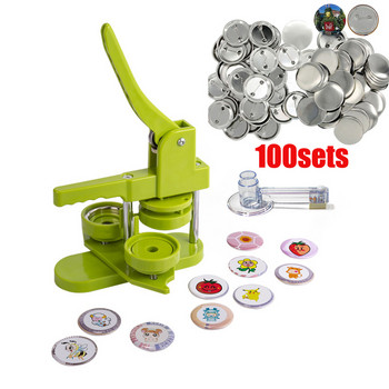 2022 Badge Button Maker Machine Replaceable Mold 25/32/37/44/58MM for Button Maker Machine Supplies Part DIY Badges Set 100Pcs