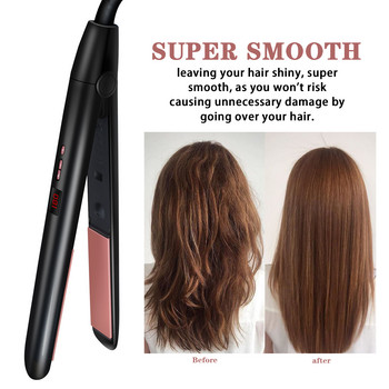 Επαγγελματικό ισιωτικό μαλλιών 2 σε 1 Επίπεδο σίδερο ίσιωμα σίδερο για μπούκλες Κεραμικό σιδερώστρα μαλλιών Styler οθόνη LCD Hair Crimper