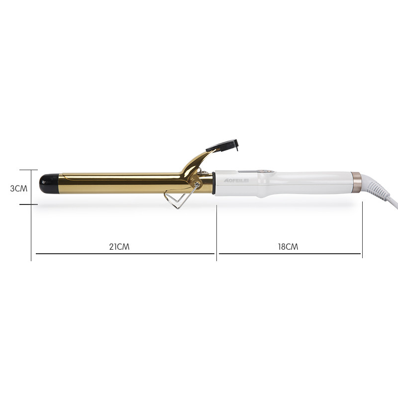 AOFEILEI Golden Electric Professzionális kerámia hajcsavaró Lcd Hajsütővas görgős fürtök Wand Waver divat formázó eszközök