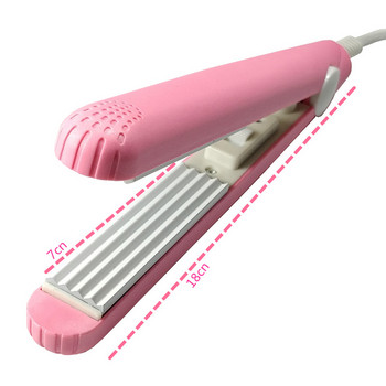 Υψηλής ποιότητας Μίνι ισιωτικό μαλλιών Σίδερο ροζ κεραμικό ίσιωμα Κυματοειδές σίδερο για μπούκλες Εργαλεία styling Hair curler EU Plug