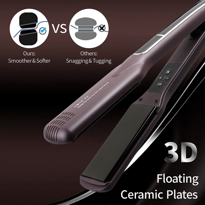 Profesionalni uređaj za ravnanje kose Uvijač široke ploče Keramičke pegle za kosu Keratinski tretman 230 ℃ MCH Salon Styler za brzo zagrijavanje