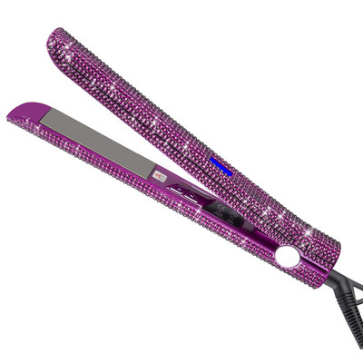 Strasszos haj lapos vasaló 450F titán MCH gyors melegítésű lebegő lemezes hajvasaló hajcsavaró Crystal Salon hajformázó eszközök
