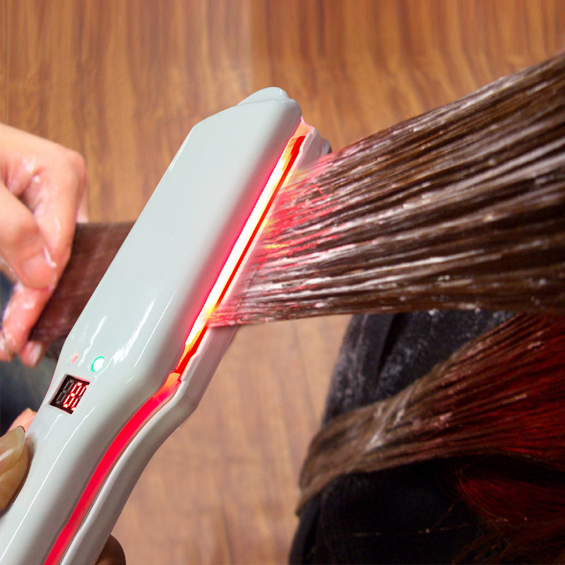 Infravörös Ultrahangos Hajápoló Vas Hajegyenesítő Keratin Hidegkezelés Laposvas Professzionális Argán Olaj helyreállítja a sérült eszközöket