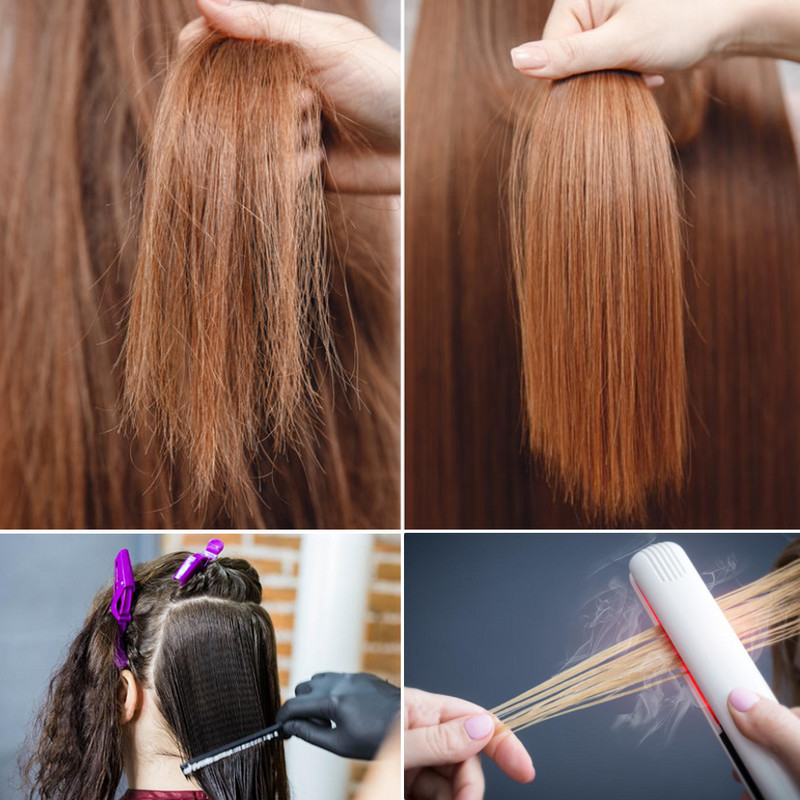 Ultrahangos infravörös hajápolás Iron Argan Oil Recover Sérült Professzionális Keratin Kezelés Hideg Vasaló Sima Haj Kettős Feszültség