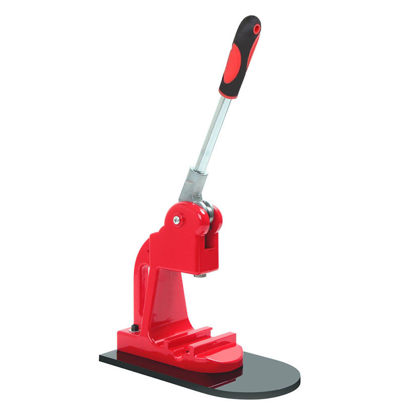 Mygtukų gaminimo mašinos stovo ženklelio mašinos rankinis spaudos kortelių aparatas „pasidaryk pats“ skardinio ženklelio pritaikyta įranga