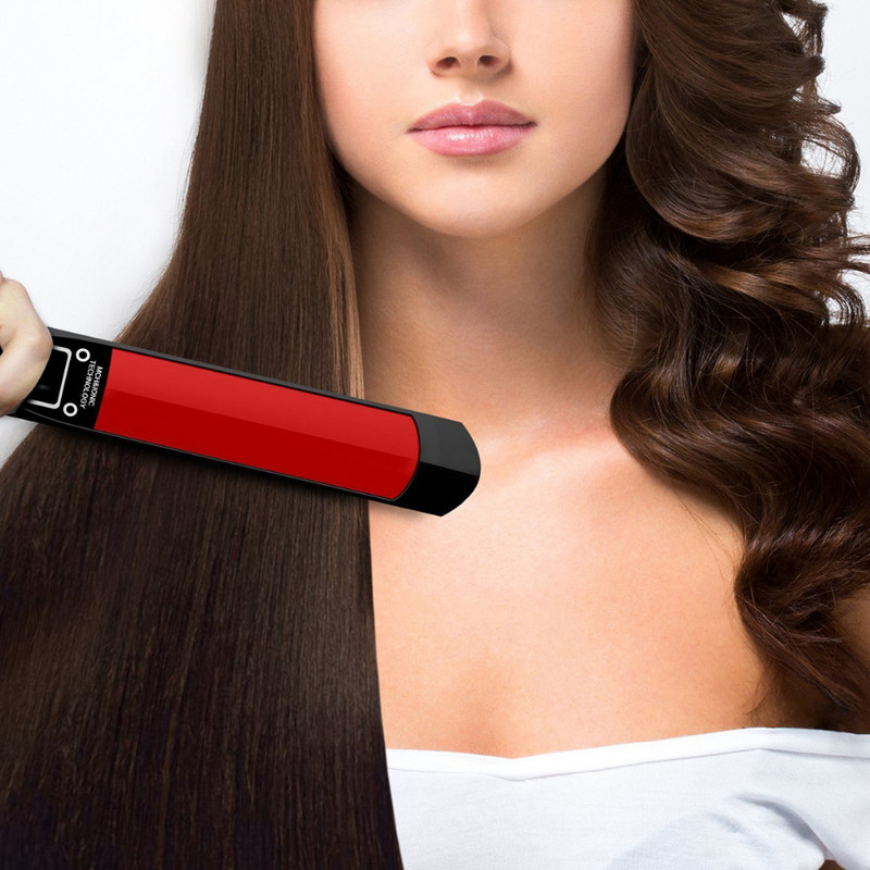 Professzionális hajvasaló nano-titán keratin hajvasaló 470℉ magas hőmérsékletű szalon hajformázó eszközök kettős feszültséggel