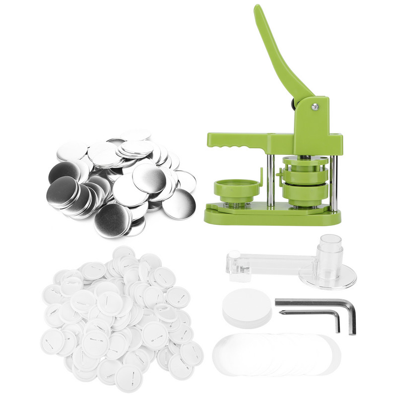 Ženklelių gaminimo mašina 58 mm su 100 rinkinių ženkliukų eksploatacinių medžiagų Dalių Metalo tinkintos lakšto etiketės presavimas smeigtukui