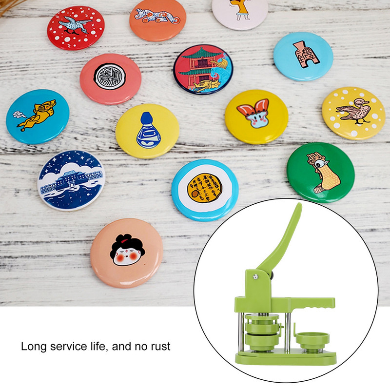 Ženklelių gaminimo mašina 58 mm su 100 rinkinių ženkliukų eksploatacinių medžiagų Dalių Metalo tinkintos lakšto etiketės presavimas smeigtukui