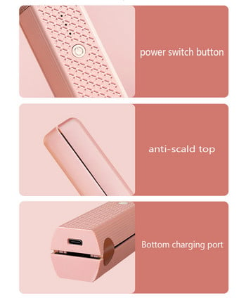 2022 Нова маша за коса Мини преса за коса USB презареждане Безжичен керамичен инструмент за оформяне Маша Плоска суха преса