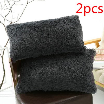 1/2 komada čupave jastučnice, plišane jastučnice, pahuljaste ukrasne jastučnice, jednobojne jastučnice, posteljina, 50x70 cm