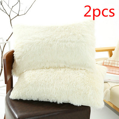 1/2 komada čupave jastučnice, plišane jastučnice, pahuljaste ukrasne jastučnice, jednobojne jastučnice, posteljina, 50x70 cm