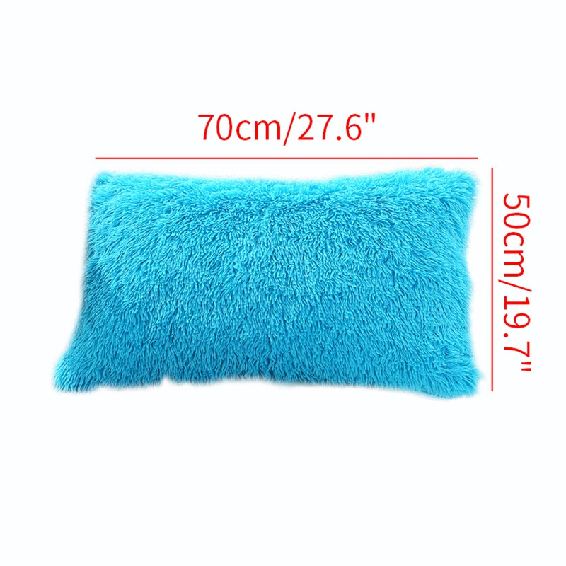 1/2 komada čupave jastučnice, plišane jastučnice, pahuljaste ukrasne jastučnice, jednobojne jastučnice, posteljina, 50x70 cm
