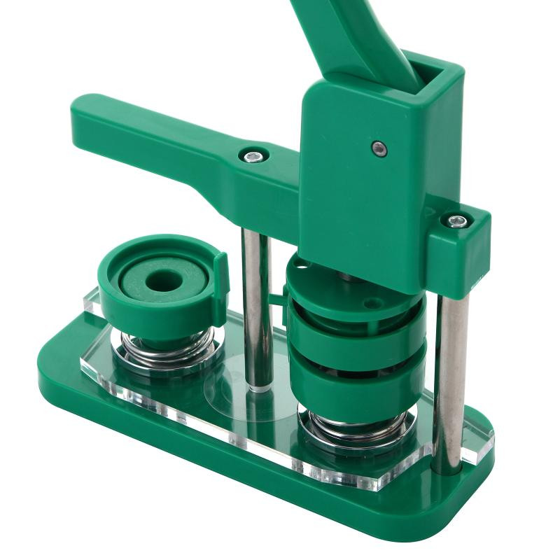 25/44/58 mm „pasidaryk pats“ mygtukų ženkliukų gamybos mašina su 100 rinkinių tuščio ženkliuko medžiaga Magnetinė forma, rankinis spaudimo ženkliukų gamintojas, reguliuojamas