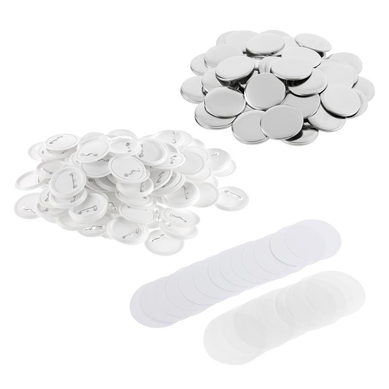 25/44/58 mm „pasidaryk pats“ mygtukų ženkliukų gamybos mašina su 100 rinkinių tuščio ženkliuko medžiaga Magnetinė forma, rankinis spaudimo ženkliukų gamintojas, reguliuojamas