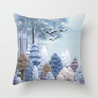 Jõulud Padjapüür Kodukaunistus Loom Hirv Jänes mustriga trükitud padjakatted Talvine padjakate padjapüür