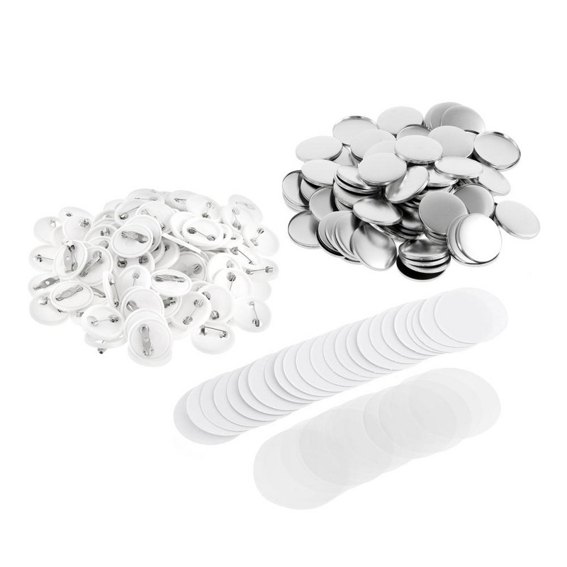 Mygtukų ženkliukų gamybos mašina „pasidaryk pats“ ženkliukų smeigtukų gaminimo rinkinys su 200 rinkinių Medžiagos 25/37/58 mm spaudos ženkliukų perforavimo presas