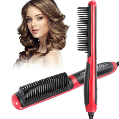 Lofamy 2 viename daugiafunkcinės plaukų tiesinimo šepečio šukos elektrinės greito karščio tiesių plaukų formavimo priemonės garbanojimo geležies plaukų suktukų šukos