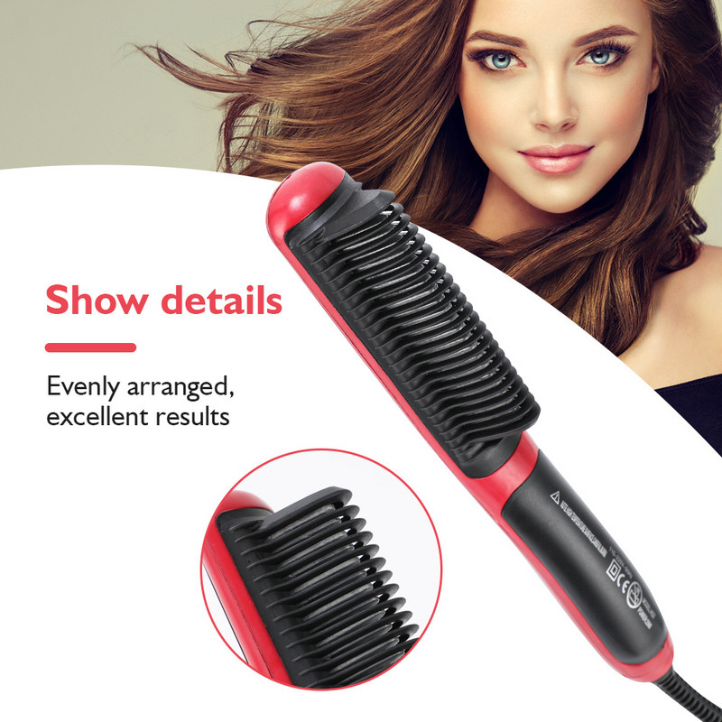 Lofamy 2 viename daugiafunkcinės plaukų tiesinimo šepečio šukos elektrinės greito karščio tiesių plaukų formavimo priemonės garbanojimo geležies plaukų suktukų šukos