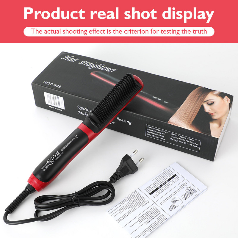 Lofamy 2 viename daugiafunkcinės plaukų tiesinimo šepečio šukos elektrinės greito karščio tiesių plaukų formavimo priemonės garbanojimo geležies plaukų suktukų šukos