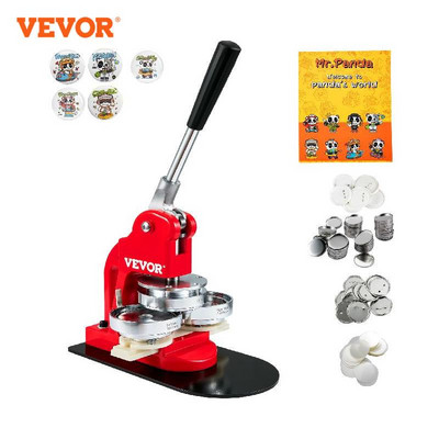 VEVOR 25/32/58/75MM Μηχάνημα Badge Maker Button Pin with 500Pcs Free Parts Press Kit Circle Manufacture Button Making Tool