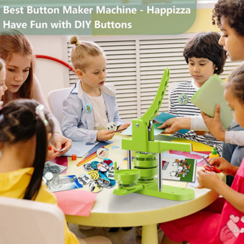 Направи си сам машина за правене на копчета Машина за създаване на значки Машина за създаване на бутони Резачка с множество кръгове Без инсталиране Машина за щифтове за значки за деца