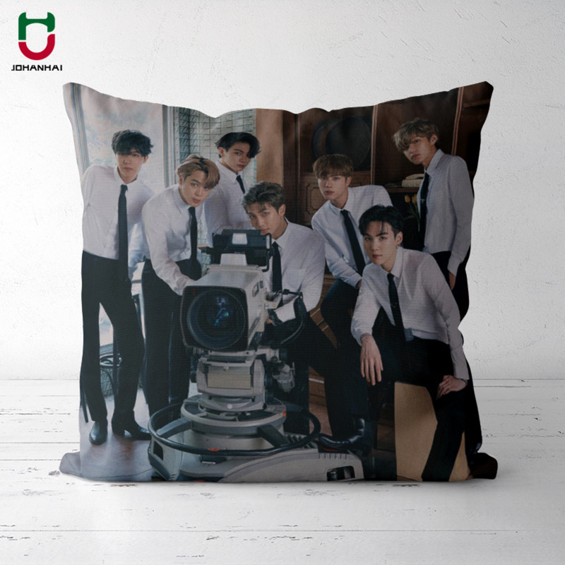 Kpop Párna Kpop Párnahuzat Plüss párnahuzat DIY 10A Párnahuzat Négyzet Poszewka 40x40CM 45x45CM