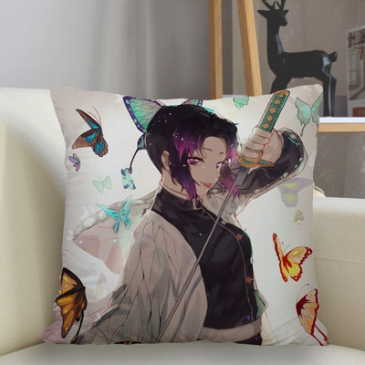 Otthoni dekoráció párnahuzat poliészter Demon Slayer párnahuzat kanapé dekoráció párnahuzat párnahuzat 45x45cm