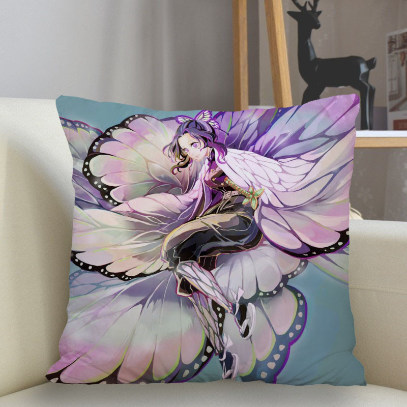Otthoni dekoráció párnahuzat poliészter Demon Slayer párnahuzat kanapé dekoráció párnahuzat párnahuzat 45x45cm