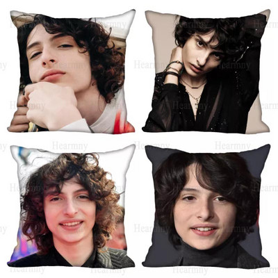 Νέο κάλυμμα μαξιλαριού Finn Wolfhard Υπνοδωμάτιο Γραφείου σπιτιού Διακοσμητική Μαξιλαροθήκη Τετράγωνη Μαξιλαροθήκη με φερμουάρ 45X45CM Σατέν Απαλό Χωρίς Ξεθώριασμα