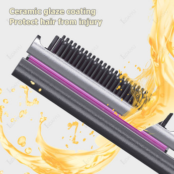 LINDAIYU 3 σε 1 Ηλεκτρικό Ίσιωμα Μαλλιών 3 σε 1 Επαγγελματικό Ίσιωμα Μαλλιών Εργαλεία Μπικλών Κεραμικό Styling