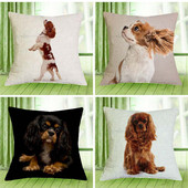 Cavalier King Charles spániel 45x45 cm párnahuzat párnahuzat hálószoba kanapé lakberendezés