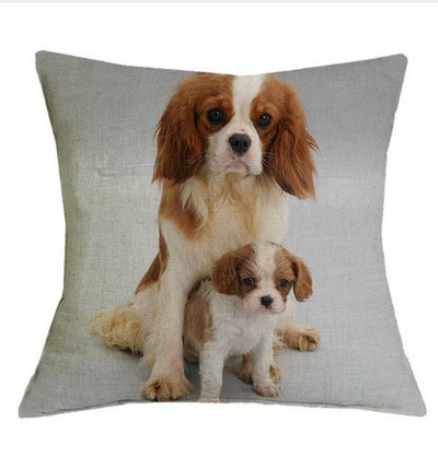 Cavalier King Charles spániel 45x45 cm párnahuzat párnahuzat hálószoba kanapé lakberendezés