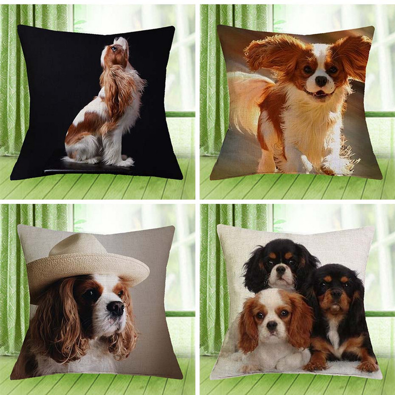 Cavalier King Charles spániel 45x45 cm párnahuzat párnahuzat hálószoba kanapé lakberendezés