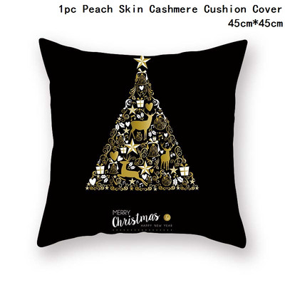 Crna bronzana božićna jastučnica Pahuljica Elk Jastučnica Božićni dekor za dom Božićni ukrasi Nova godina 2023. Navidad