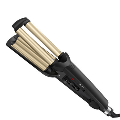 Curling profesional cu 3 butoaie Big Wave Ondulator Bigudiuri Fier de sertizare Fluffy Waver Instrumente de styling pentru salon