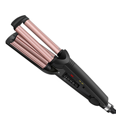 Curling profesional cu 3 butoaie Big Wave Ondulator Bigudiuri Fier de sertizare Fluffy Waver Instrumente de styling pentru salon