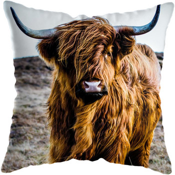 Scottish Highland Cat Cow Yak Animal Pillowcase Μαξιλαροθήκη Μαξιλαροθήκη Διακόσμηση σπιτιού Μαξιλαροθήκη Διακόσμηση καναπέ