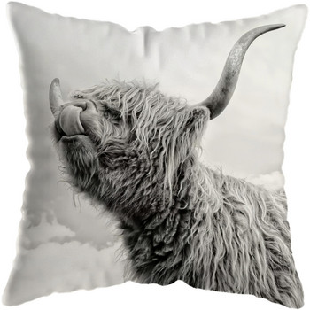 Scottish Highland Cat Cow Yak Animal Pillowcase Μαξιλαροθήκη Μαξιλαροθήκη Διακόσμηση σπιτιού Μαξιλαροθήκη Διακόσμηση καναπέ