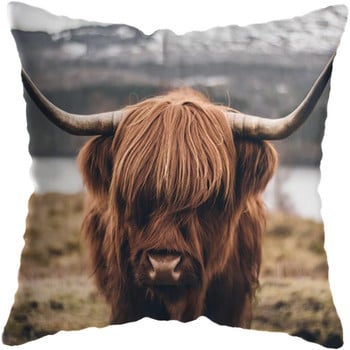 Scottish Highland Cat Cow Yak Animal Pillowcase Μαξιλαροθήκη Μαξιλαροθήκη Διακόσμηση σπιτιού Μαξιλαροθήκη Διακόσμηση καναπέ