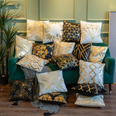 45 cm štampuojantis auksinis pagalvės užvalkalas Europos moderni sofos pagalvės užvalkalas namų dekoratyvinis trumpas pliušinis pagalvės užvalkalas lovai automobilinis pagalvės užvalkalas