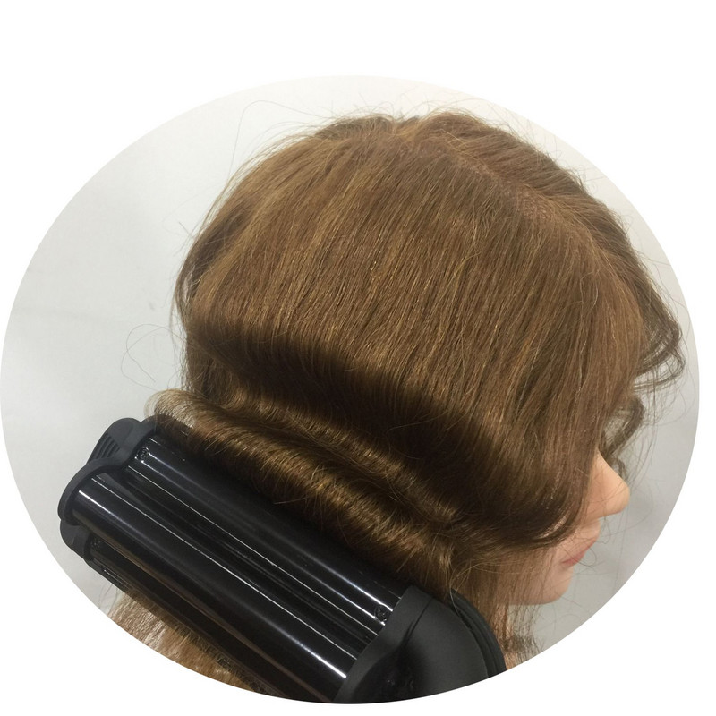 Plaukų suktukai madingi trijų vamzdžių garbanojimo lygintuvai dideli suktukai.