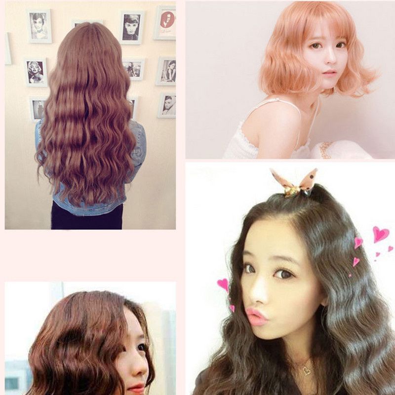 Plaukų suktukai madingi trijų vamzdžių garbanojimo lygintuvai dideli suktukai.